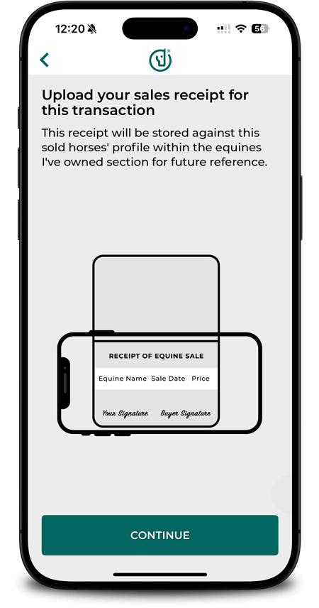 Dossiers et historique transférés avec le cheval