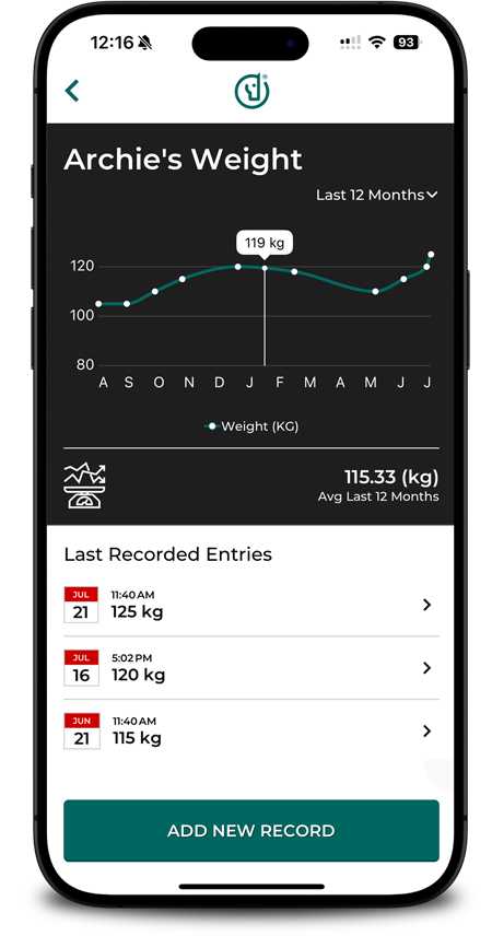 Enregistrer et suivre le poids