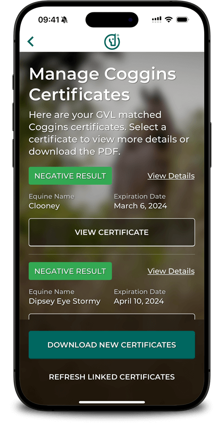 Gérer les certificats Coggins EIA